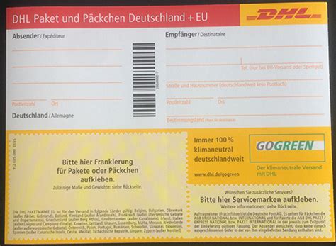 DHL PAKETSCHEIN KOSTENLOS DOWNLOADEN