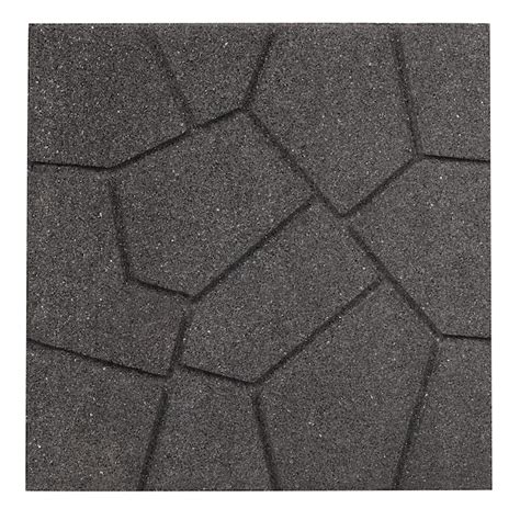 Rubberific 16 In X 16 In Grey Rubber Dual Sided Paver Cpvgr60 Réno Dépôt