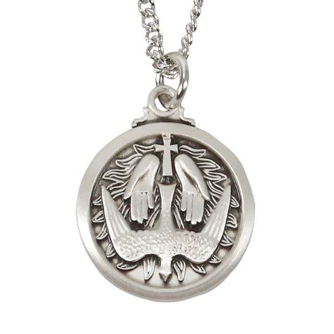 Holy Spirit Medal Sterling Silver Ewtn Religious Catalogue