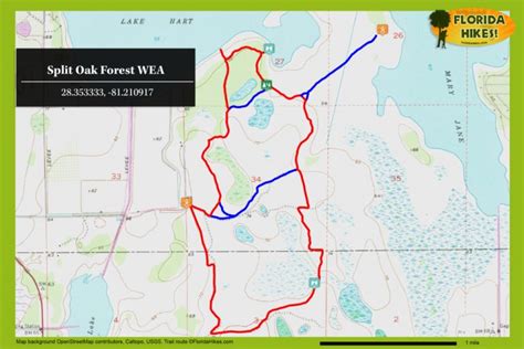 Split Oak Forest Wea Florida Hikes Central Florida Bike Trails Map