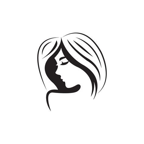 Plantilla De Diseño De Vector De Logotipo De Icono De Cara De Mujer