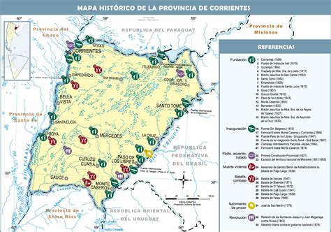 Mapa Histórico Provincia Corrientes Region Litoral
