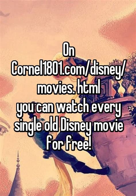 On Disneymovies Html You Can Watch Every Single Old