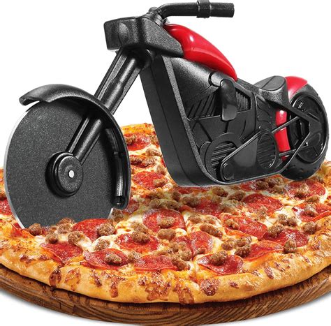 Zawtr Motorbike Pizza Cutter Novelty Pizza Cutter Motorcycle Pizza