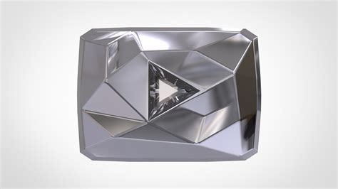 D Youtube Diamond Play Button TurboSquid
