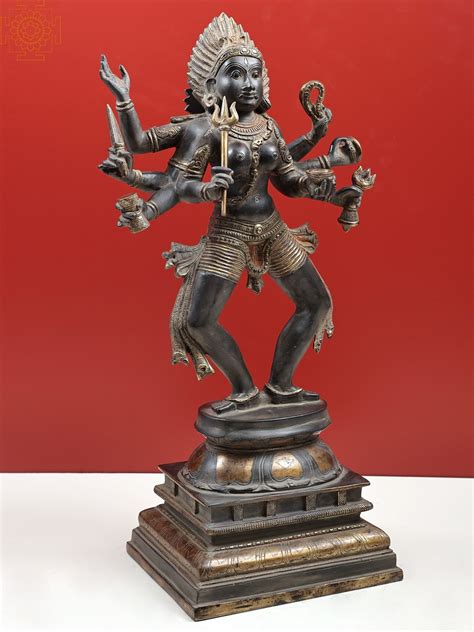 Bhairavi Goddess Kali As The Consort Of Kal Bhairava Brass Statue