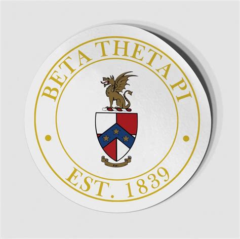 Beta Theta Pi Circle Crest Shield Decal Sale 695 Greek Gear
