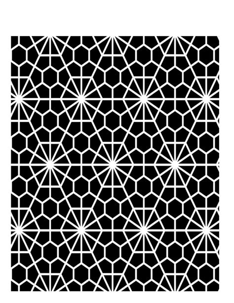 Geometric Flower Stencil 8x10
