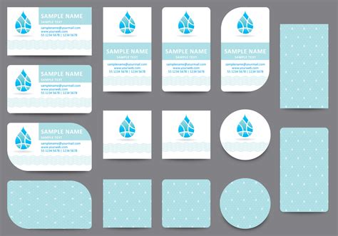 water  card templates   vectors clipart