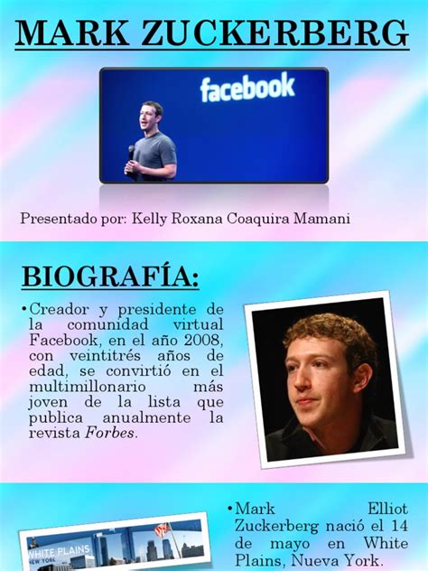 Biografía De Mark Zuckerberg Facebook Pdf