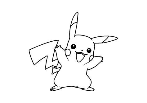 Pikachu Coloring Pages Electric Type Pokemon Print Color Craft