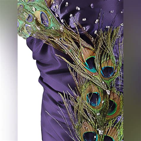 Purple Peacock Feather Matric Dance Dress Marisela Veludo Fashion