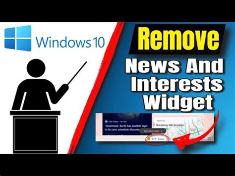 How To Remove The News And Interests Widget From Taskbar Windows YouTube