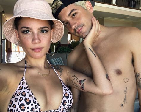 G Eazy Girlfriend Halsey Flaunts Cleavage Going Braless Hot Sex Picture