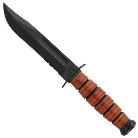 Ka Bar Short 4 Inch Leather Handle Fixed Blade Knife Mrknife