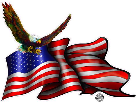 American Flag Soaring Eagle 36 Decal Free Shipping Ebay