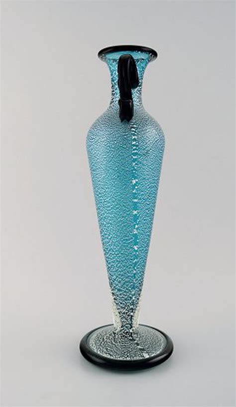 Shop with afterpay on eligible items. Large Murano Vase with Handles in Turquoise Mouth Blown ...