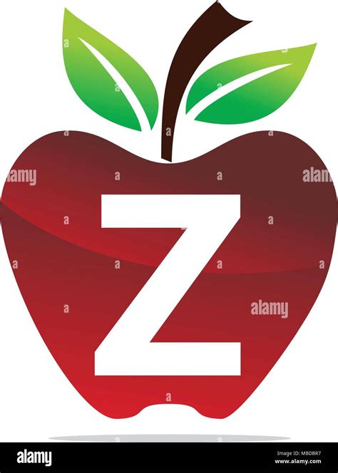 Apple Letter Z Logo Design Template Vector Stock Vector Image And Art Alamy