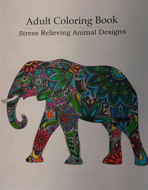 Coloring Book — Adult Coloring Book Stress Relieving Animal
