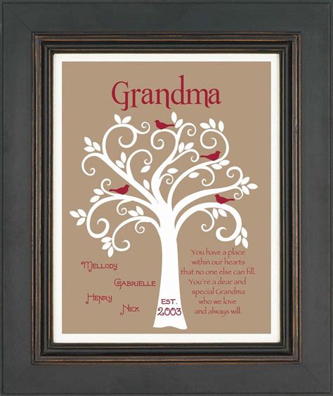 Unique gifter is full of creative touches, fun ideas, and ways to save on gifts. Grandma Gift- Family Tree - 8x10 Custom Print ...