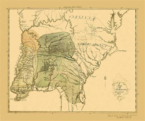 Map Of Cherokee Nation 1764 Photograph By Andrew Fare