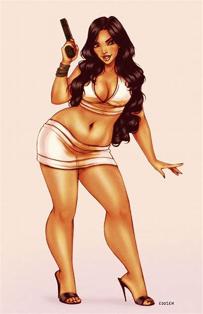 Curvy Kim Holly Eddie Drawings Curves Kardashian