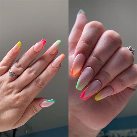 Nude Nails With Colored Tips A Trendy Look For 2023 FASHIONBLOG
