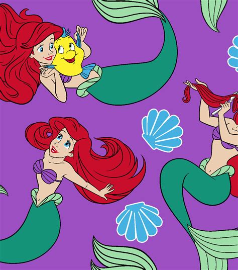 Disney® Little Mermaid Fleece Fabric 59 Ariel And Flounder Joann