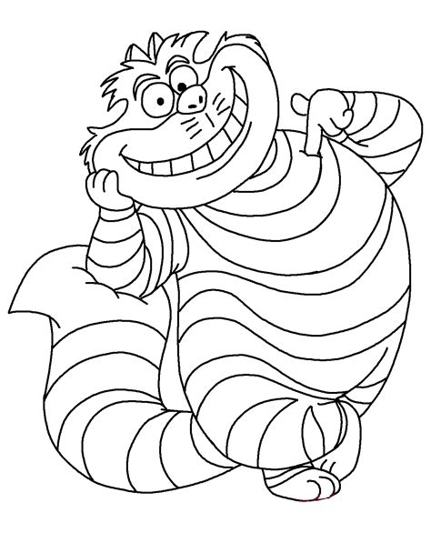 Cheshire Cat Coloring Pages to download and print for free