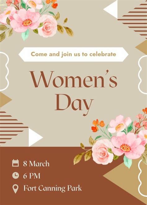 Womens Day Invitation Card Piktochart