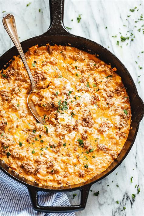 Bake for 45 minutes (give or take) until casserole is bubbly and rice. Creamy Ground Beef and Cauliflower Rice Casserole ...