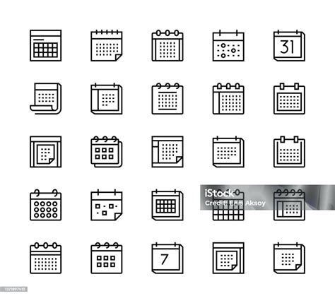 Calendar Icons Stock Illustration Download Image Now Weekend