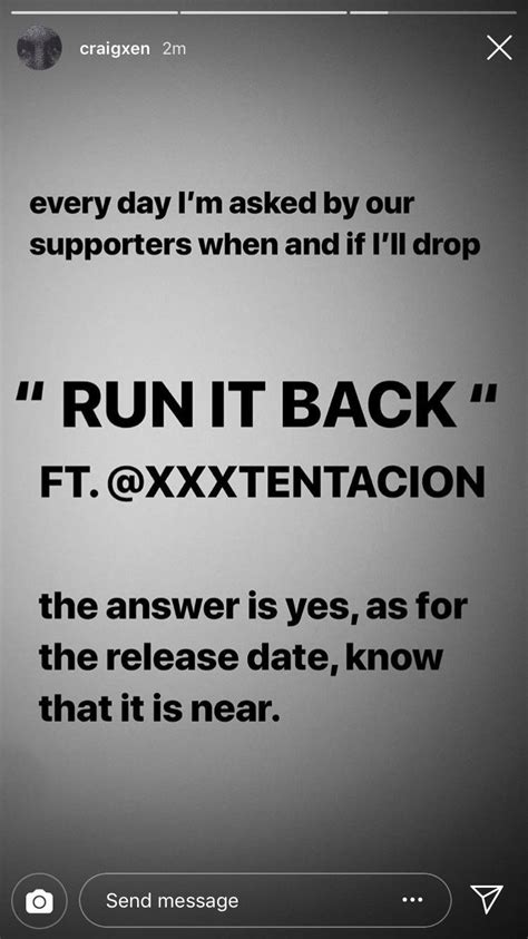 Craig Xen Confirms ‘run It Back’ Ft Xxxtentacion Will Be Dropping Soon R Xxxtentacion