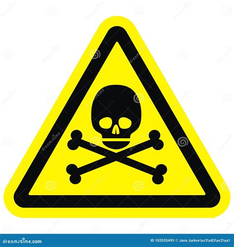 Skull Warning Sign Stock Vector Illustration Of Pictogram 102035495