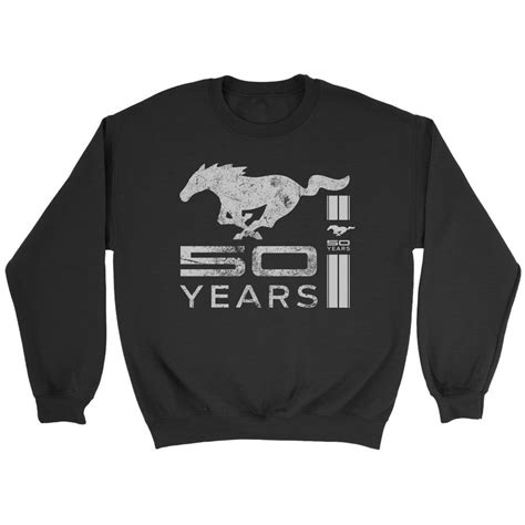 Ford Mustang 50 Years Silver Logo Sweatshirt