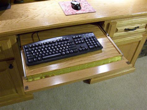 Keyboard Tray With Flip Down Front