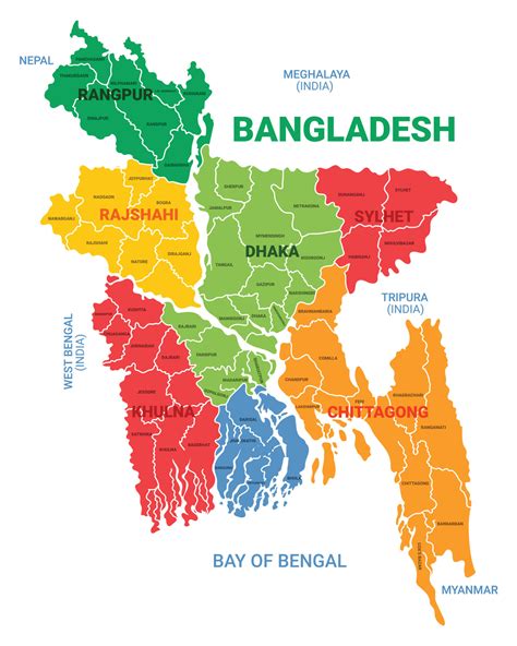Bangladesh Map Vector Artwork 12953887 Vector Art At Vecteezy