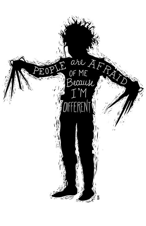 It was produced by burton and denise di novi, and written by caroline thompson from a story by her and burton. Image result for edward scissorhands silhouette | Edward ...