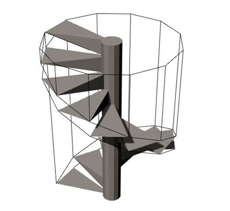 Simple Wooden Spiral Staircase With No Handrail 3d Model 3dm Format