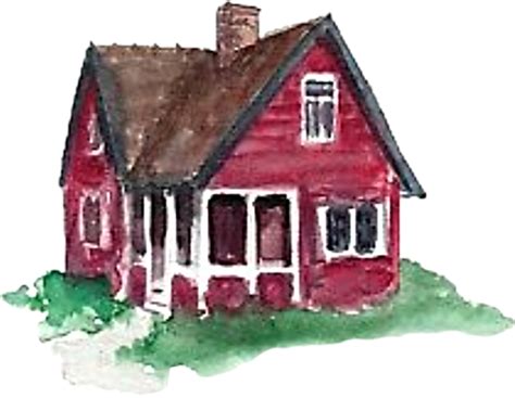 Watercolor House Cottage Home Sticker By Stephaniejordan53