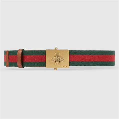 Canvas Web Belt With Bee Buckle Gucci Mens Casual 409437h17wt8623