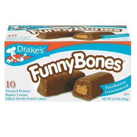 Box Of Funny Bones Ornament Food Drake Cake Peanut Butter Snacks