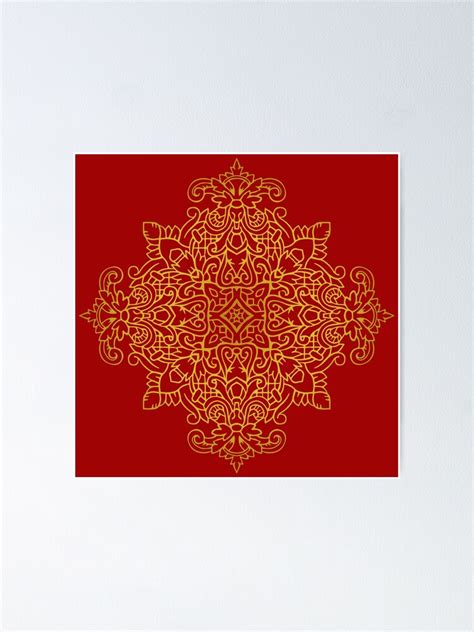 Inca Ritual Unicolor Mandala Poster By Citizenawear Redbubble