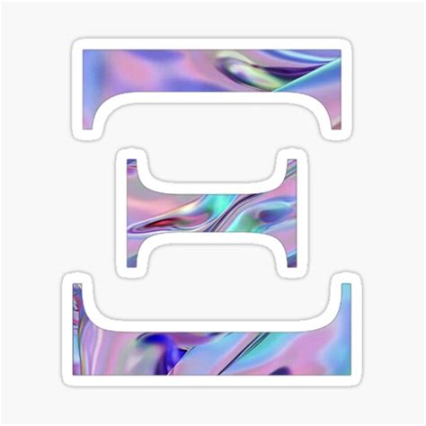 Xi Holographic Chrome Greek Letter Sticker For Sale By