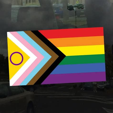 2021 Intersex Inclusive Progress Pride Flag Lgbtq Poc Transgender Decal 799 Picclick