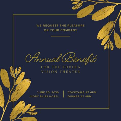 Invitation To Gala Dinner Template