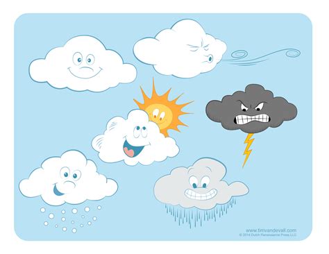 Weather For Kids Free Cloud Templates And Weather Coloring Pages
