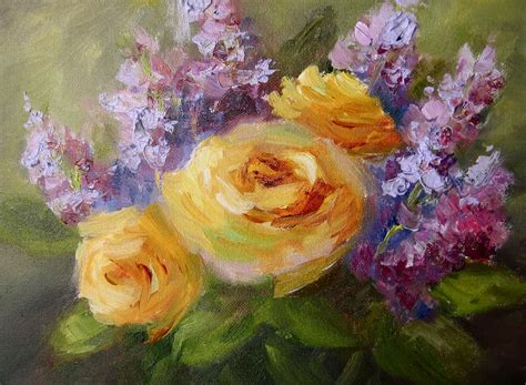Pat Fiorello Art Elevates Life Flower Study Roses Lilacs