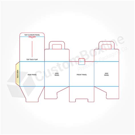 Retail Box With Blueprint Template Customboxline