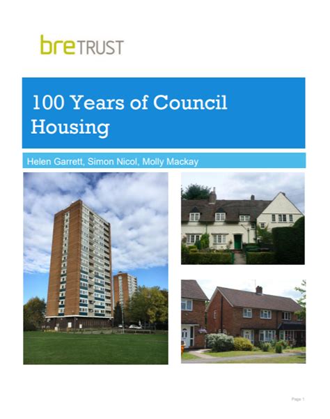 100 Years Of Council Housing Bre Trust